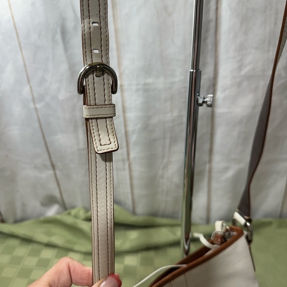 Coach White and Brown Crossbody Bag with Adjustable Strap - Picture 8 of 12